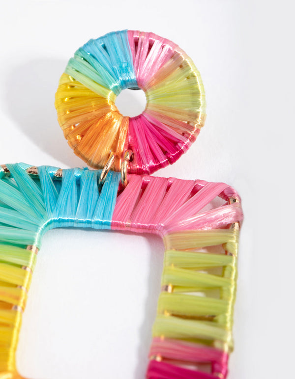 Rafia Rectangle Earrings