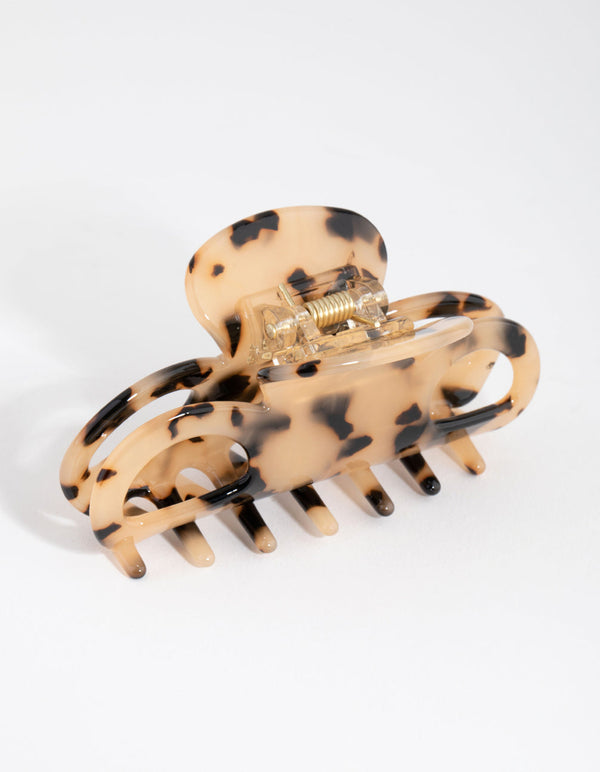 Cream Tortoiseshell Bow Claw