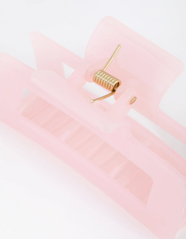 Acrylic Pink Rectangle Claw