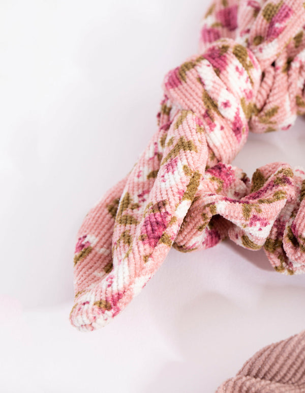Floral Bunny Scrunchie 3-Pack