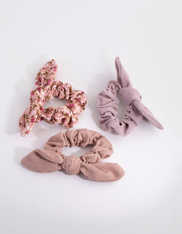 Floral Bunny Scrunchie 3-Pack
