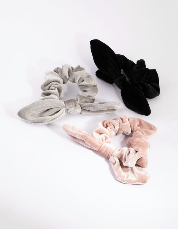 Velvet Bunny Scrunchie 3-Pack