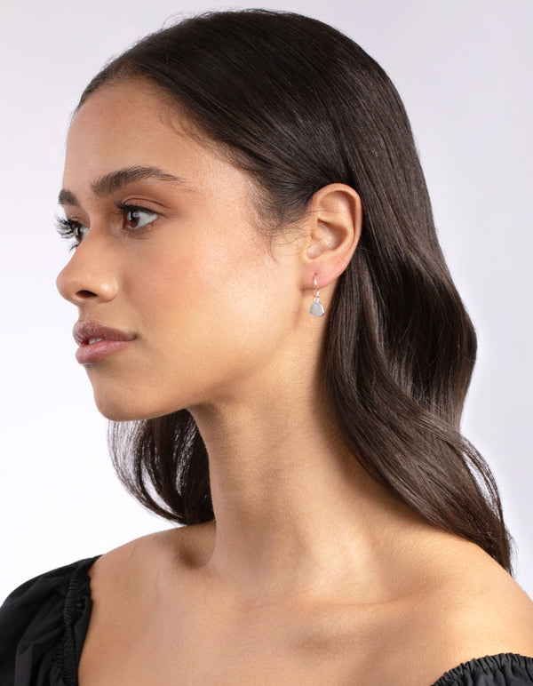 Sterling Silver Blue Lace Agate Drop Earrings