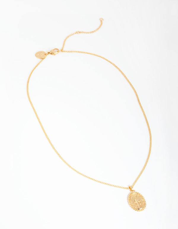 18ct Oval Pendant Necklace