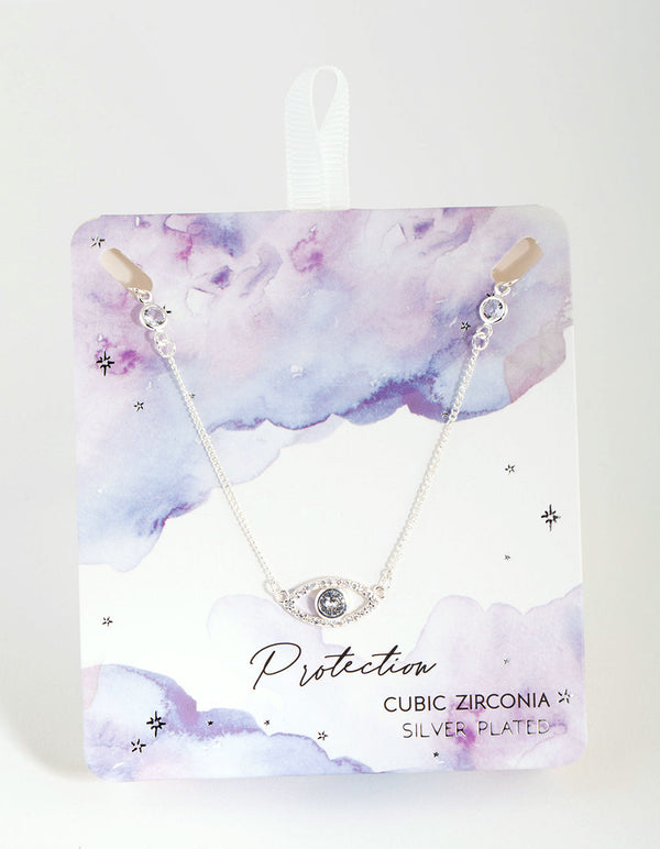Silver Plated Evil Eye Necklace