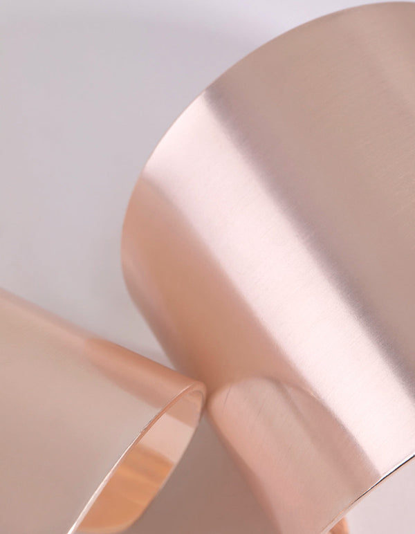 Rose Gold Thick Double Cuff Bracelet