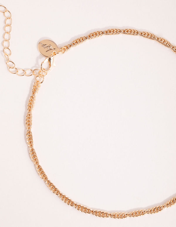 Gold Arrow Choker Necklace