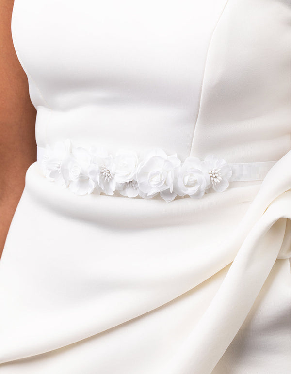 White Flower Sash