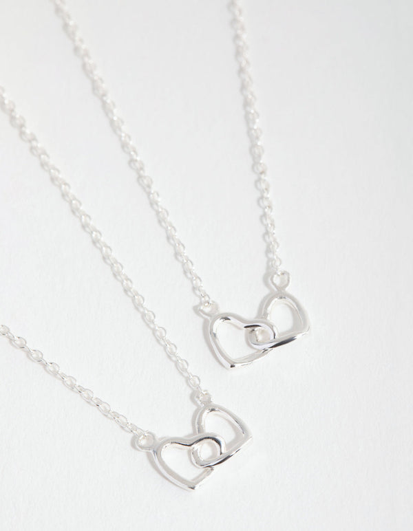 Sterling Silver Mother and Daughter Necklace 2-Pack