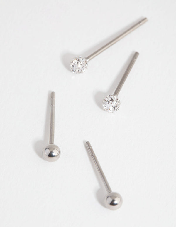 Surgical Steel Ferido Ball 2 Pack Stud Earring