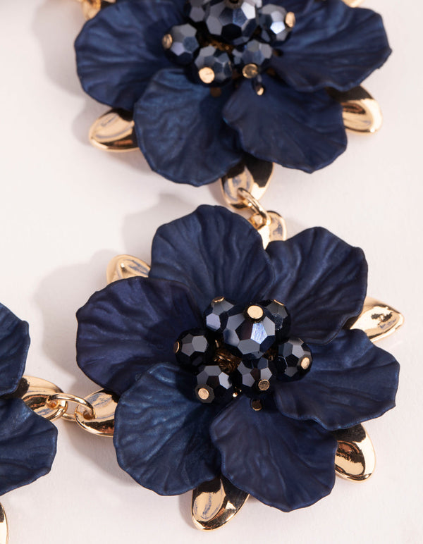 Gold Pearlised Flower Necklace