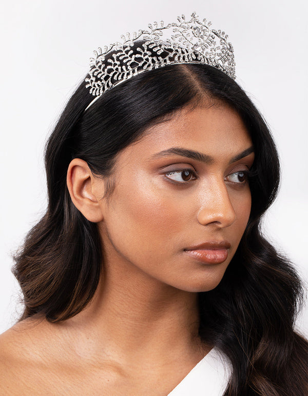 Dainty Vine Crystal State Crown