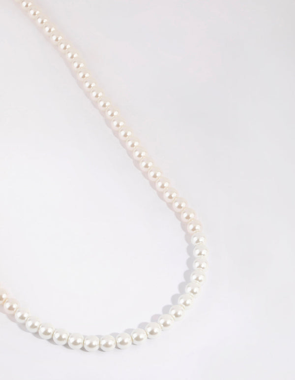 Long Classic Pearl Necklace