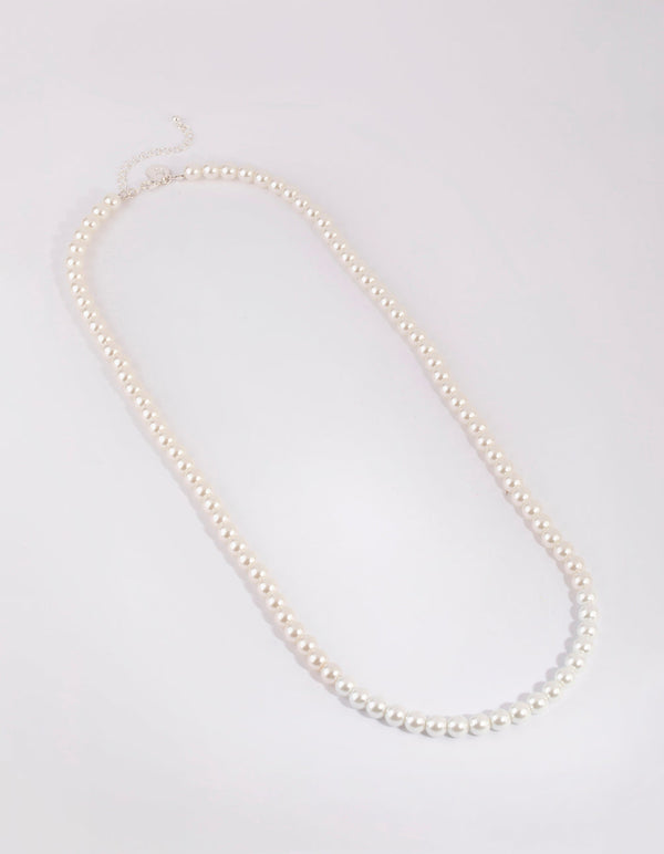 Long Classic Pearl Necklace
