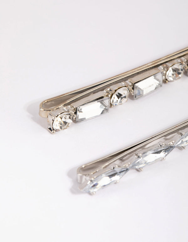 Silver Mixed Baguette Clip Pack