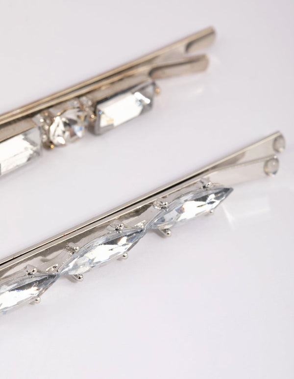 Silver Mixed Baguette Clip Pack