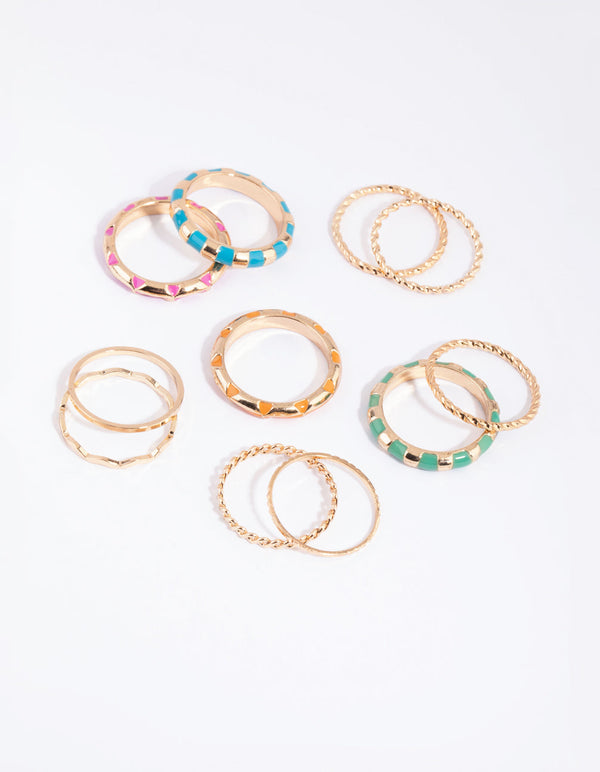 Gold Circus Theme Mixed Ring Pack