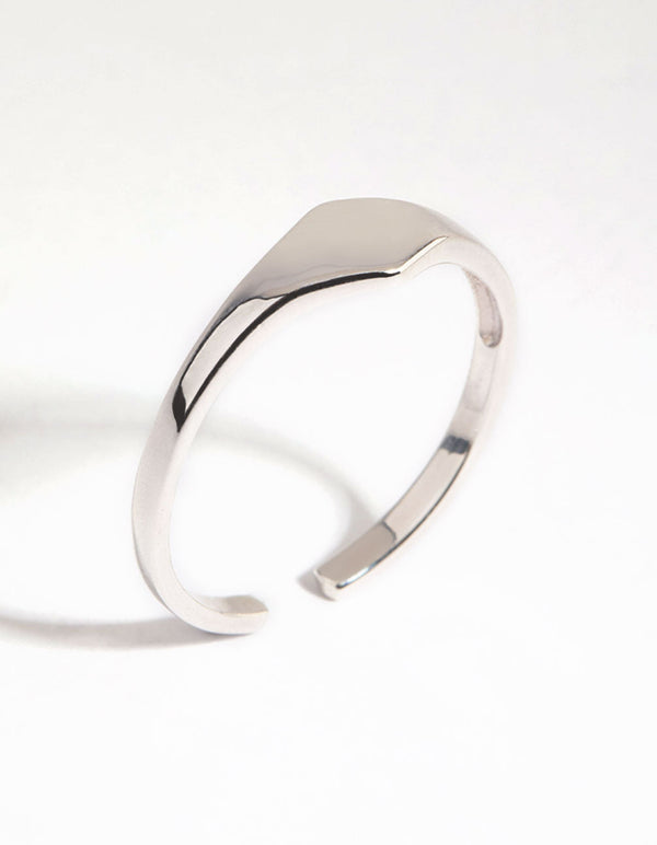 Sterling Silver Mini Signet Ring