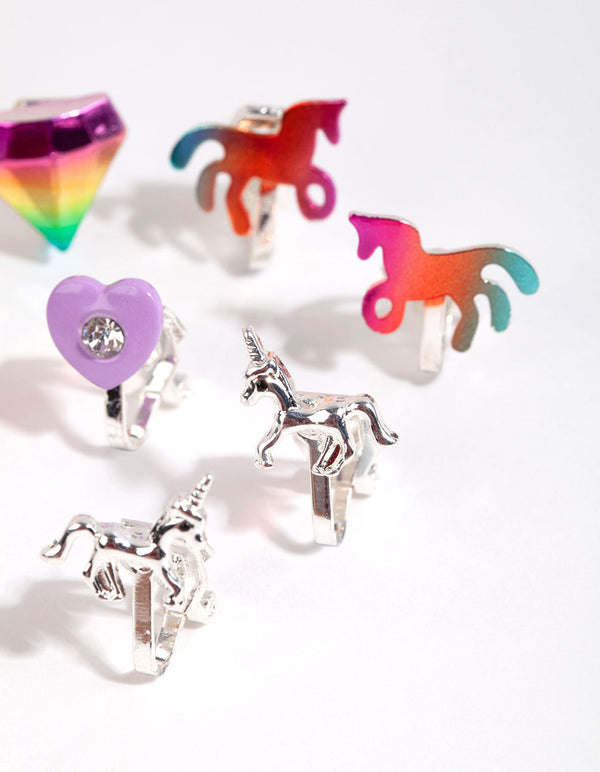 Kids Silver Royal Clip On Earring Pack