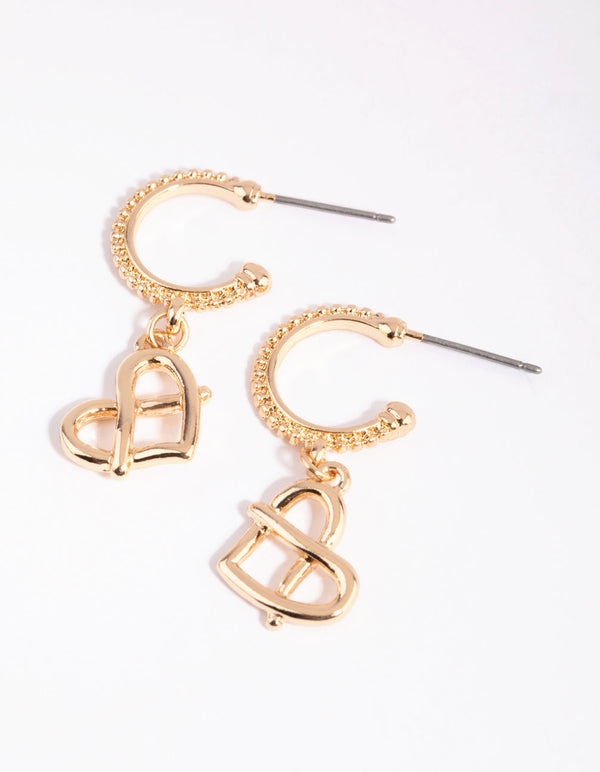 Gouden Pretzel Huggie Hoop Oorbellen