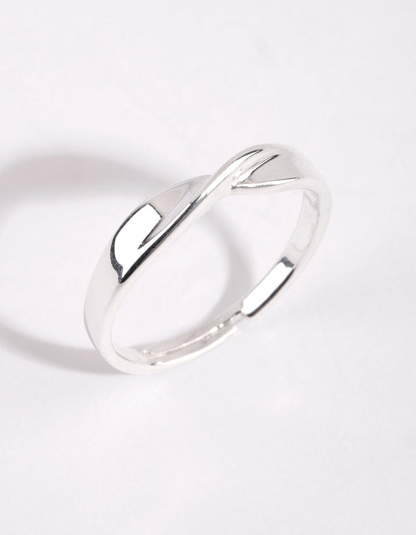 Sterling Silver Statement Twist Band Ring