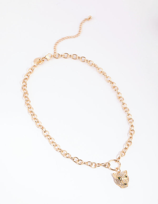 Gold Panther Necklace