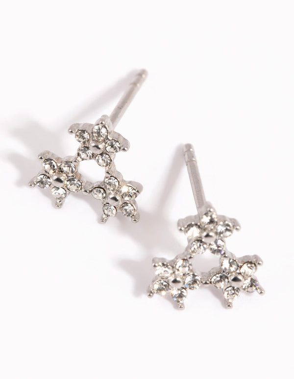 Surgical Steel Flower Cluster Stud Earrings