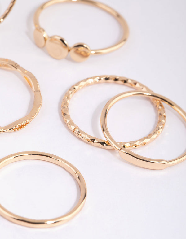 Gold Disc and Twist Ring Pack