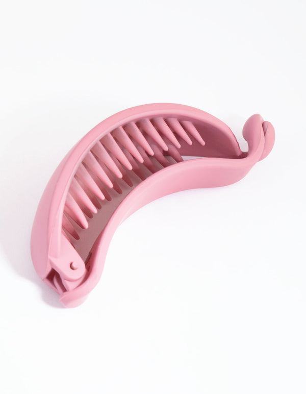 Blush Plastic Banana Clip