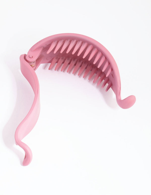 Blush Plastic Banana Clip