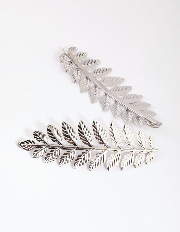 Silver Laurel Clips