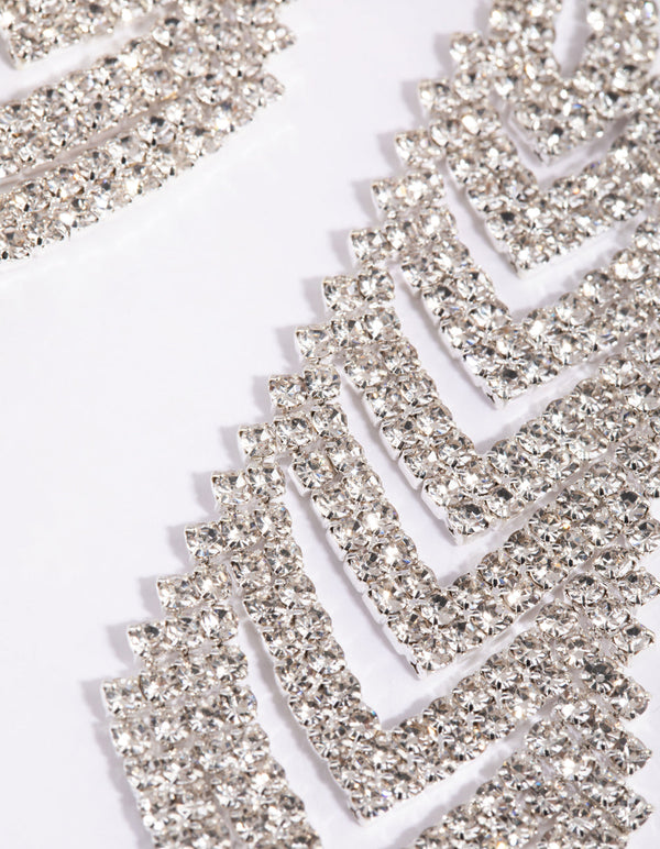 Silver Cup Chain Drop Earrings