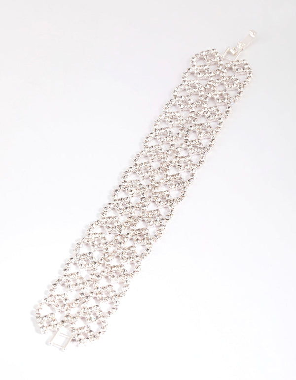 Silver Cup Chain Clasp Bracelet