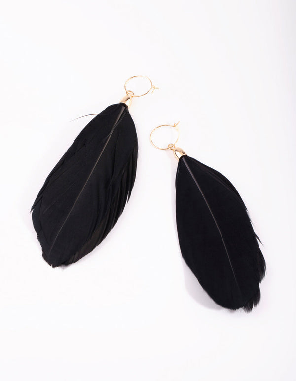 Gold Soft Fan Drop Earrings