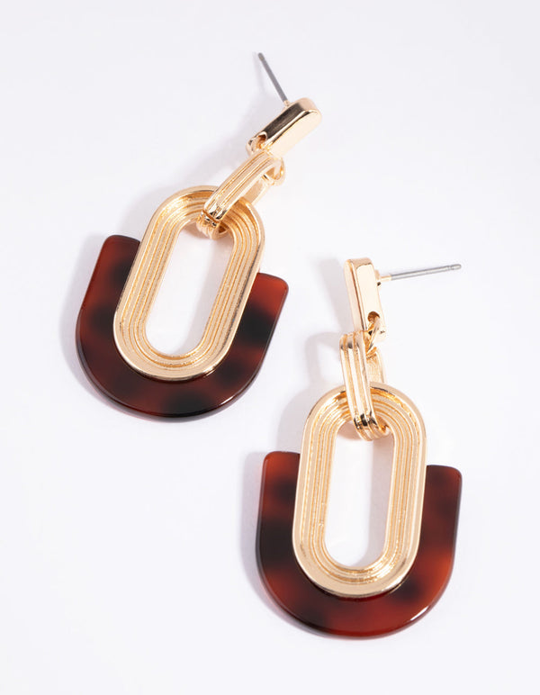 Tortoiseshell Drop Earrings