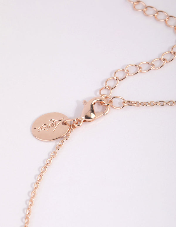 Rose Gold Butterfly Choker Necklace