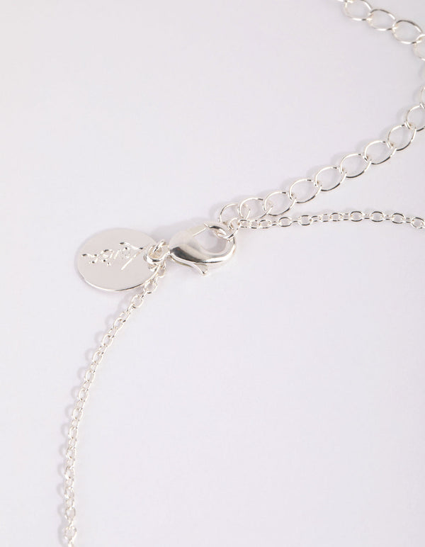 Silver Butterfly Choker Necklace