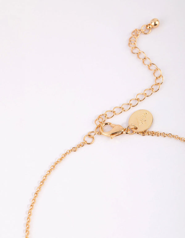 Gold Moon Phase Choker Necklace