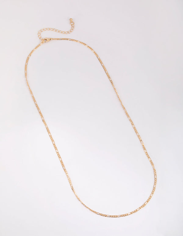 Gold Long Figaro Necklace
