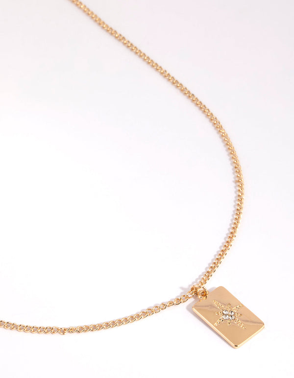 Gold Celestial Pendant Necklace