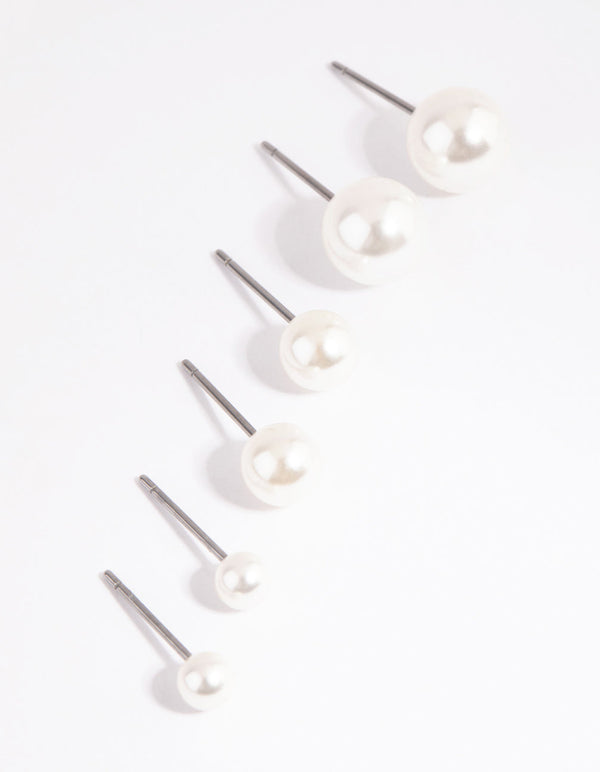 Mixed Pearl Stud Earring Pack