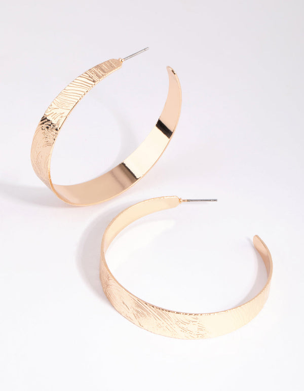 Gold Flat Hoop Earrings