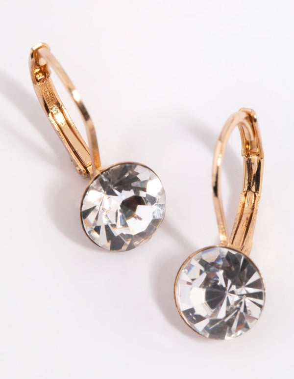金色钻石耳环