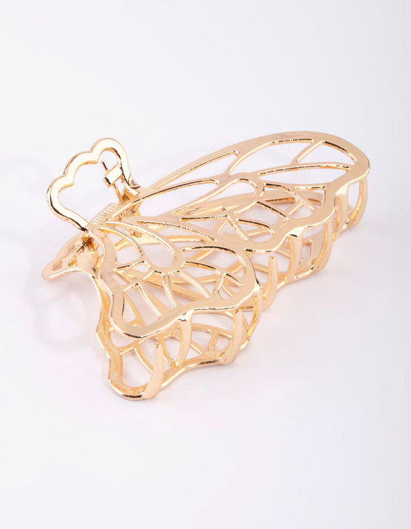 Gold Metal Butterfly Claw