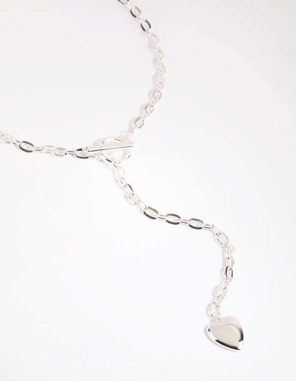 Silver Fob Heart Necklace