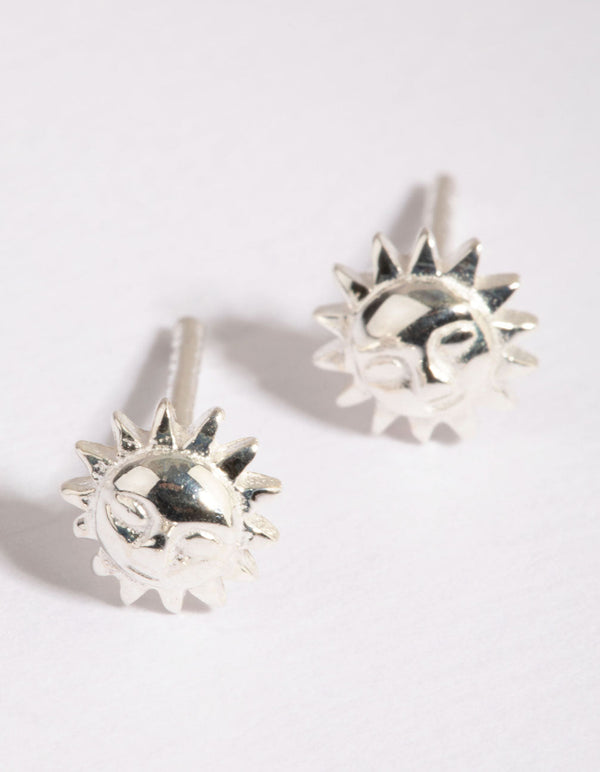 Sterling Silver Sun Stud and Huggie Earring Pack