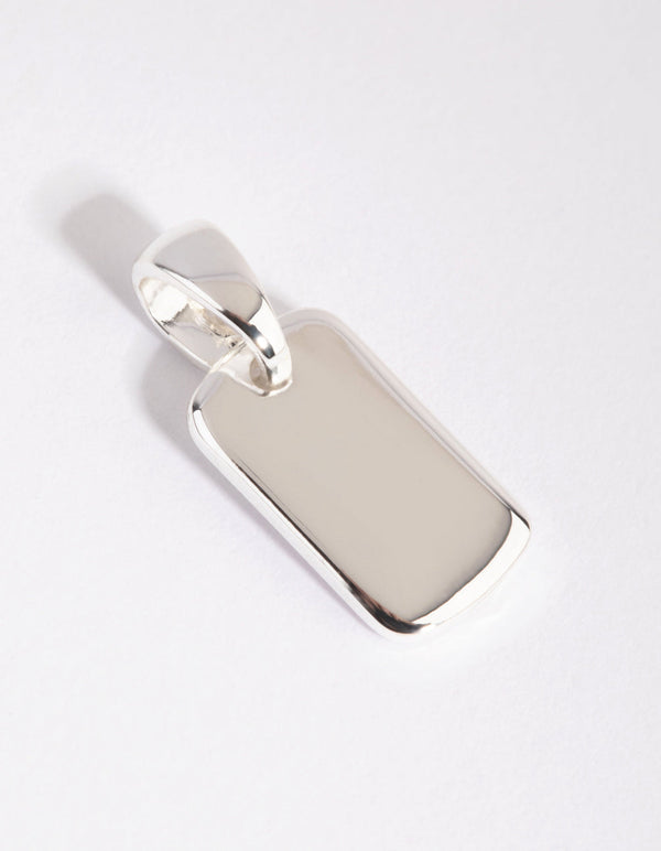Silver Plated Mini Tag Charm