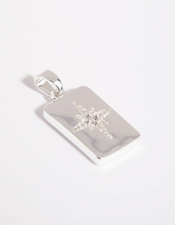 Silver Plated Cubic Zirconia Celestial Charm
