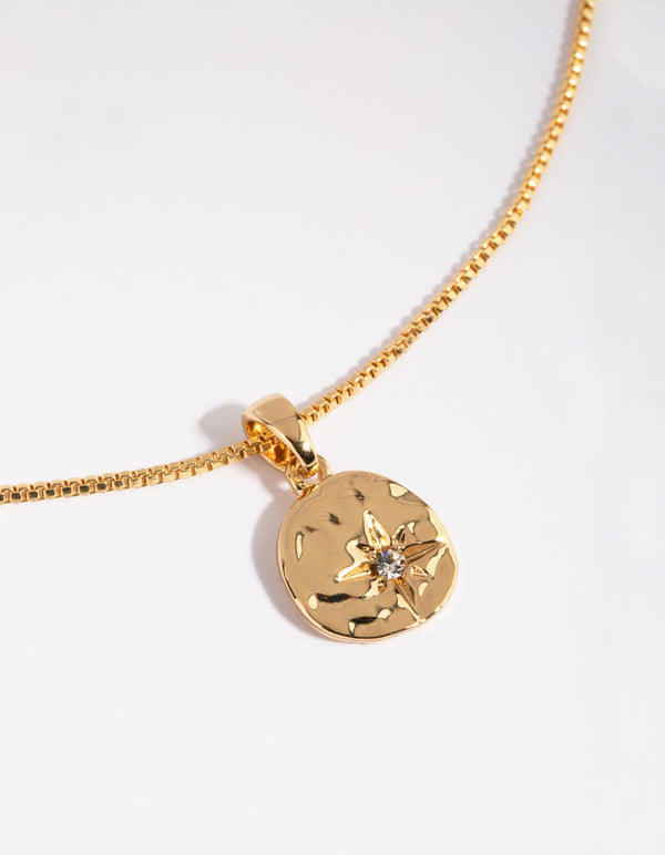 Gold Plated Molten Celestial Charm