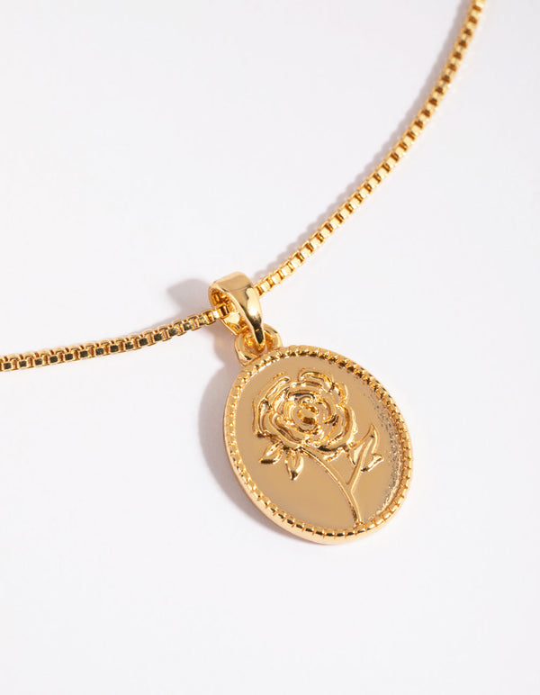 Gold Plated Vintage Flower Charm
